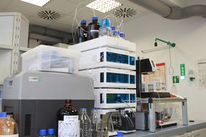 präparativen Chromatographie Bild einer präparativen Chromatographie